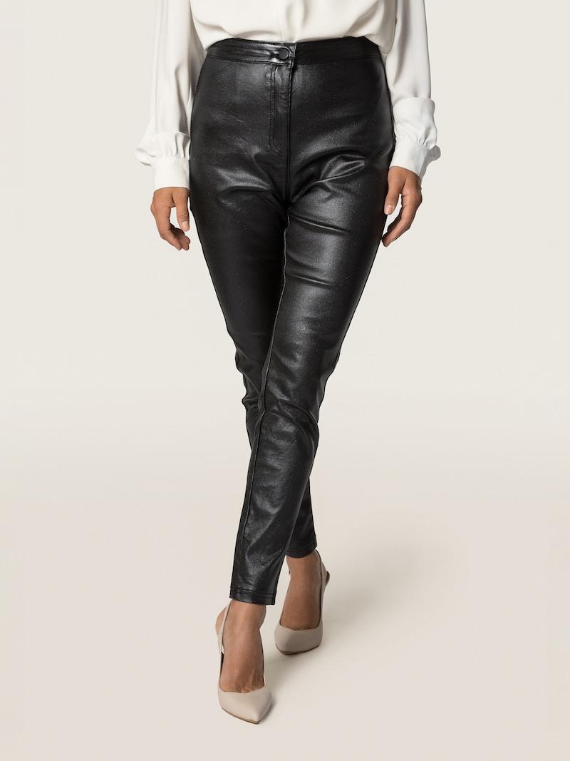 sinned x about you Slimfit Pantalón '3TP006' Quiosque en Negro Moteado Envío gratis