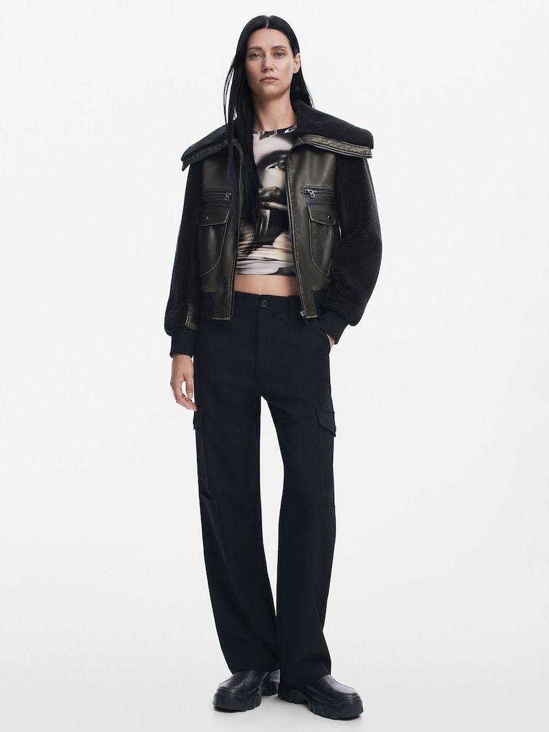 sinned x about you Chaqueta de invierno Desigual en Negro Descuento por venta flash