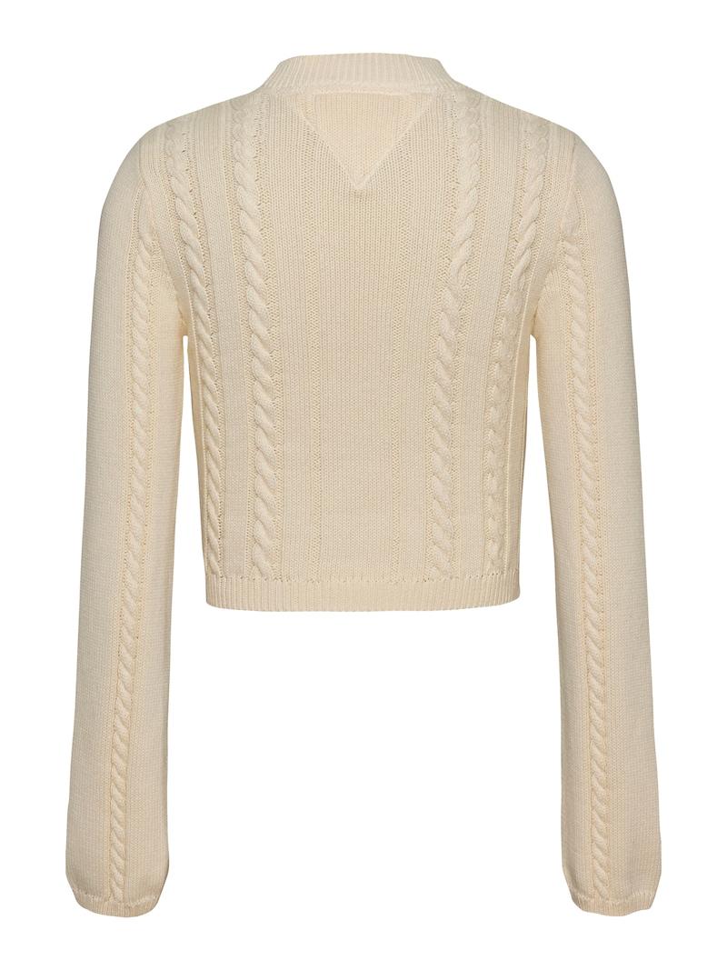 sinned x about you Jersey Tommy Jeans en Crema Mejor oferta