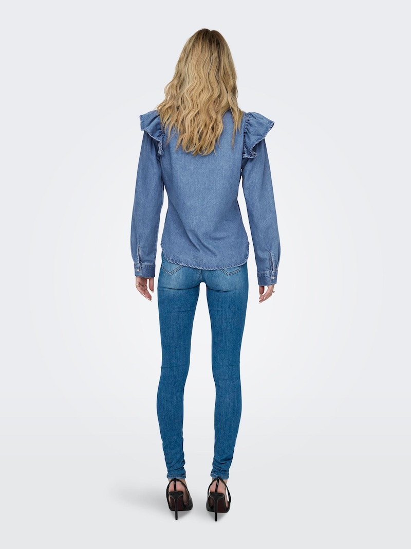 sinned x about you Blusa 'Indigo' ONLY en Azul Denim Rebajas de fin de temporada