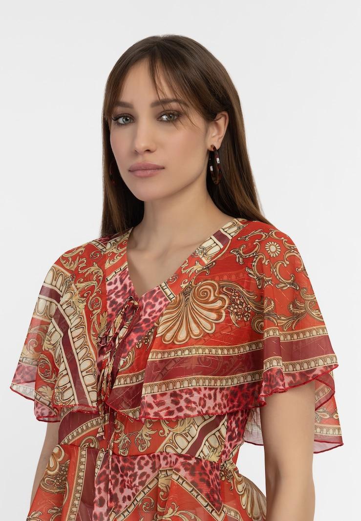 sinned x about you Blusa faina en Rojo Borgoña Venta caliente