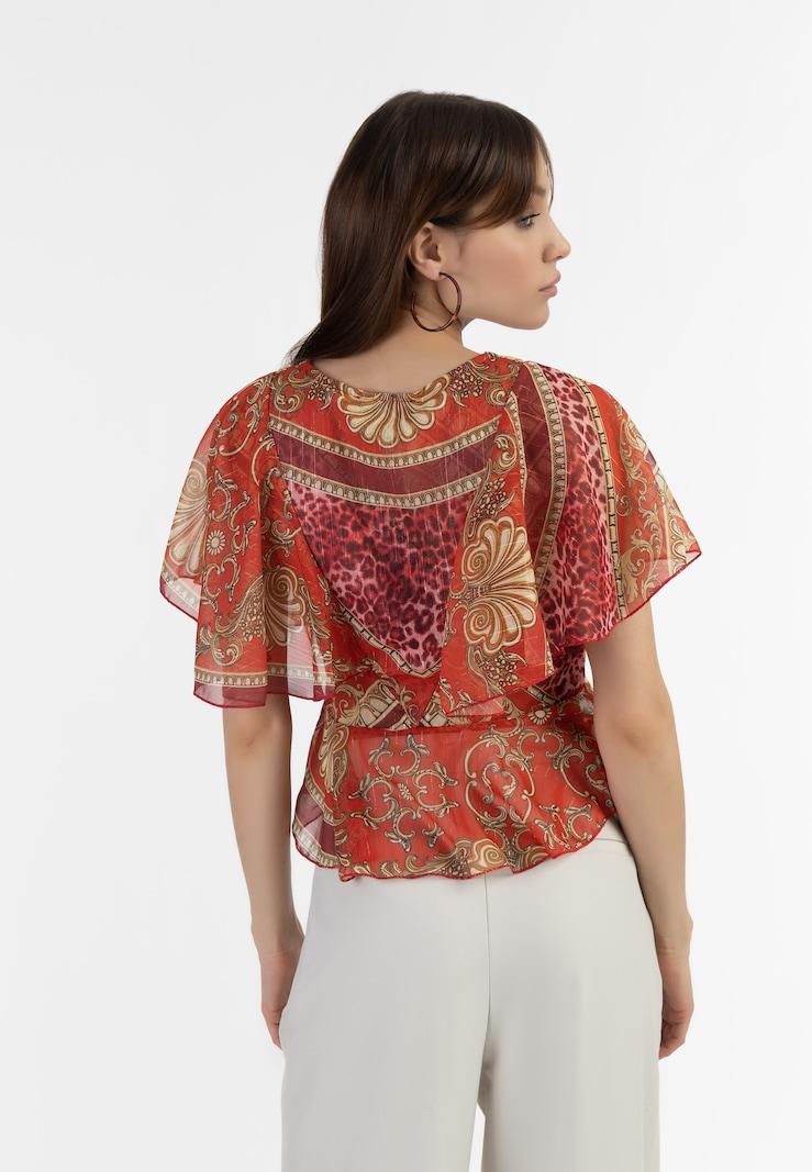 sinned x about you Blusa faina en Rojo Borgoña Venta caliente