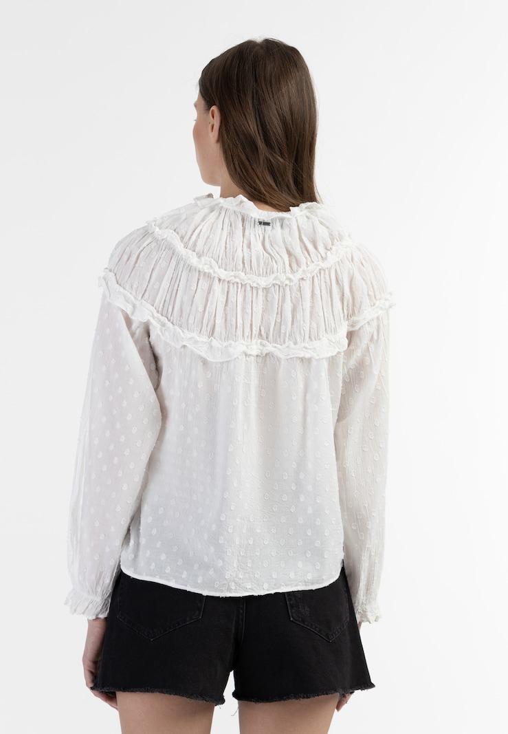 sinned x about you Blusa 'Abrel' DreiMaster Vintage en Offwhite Rebajas de fábrica