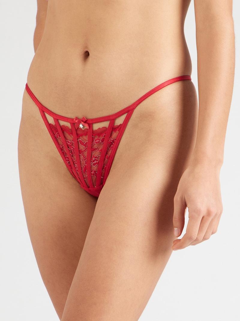 sinned x about you Tanga Hunkemöller en Rojo Negro Oferta especial de fábrica