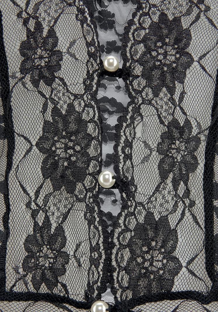 sinned x about you Corset PETITE FLEUR GOLD en Negro Promoción trimestral