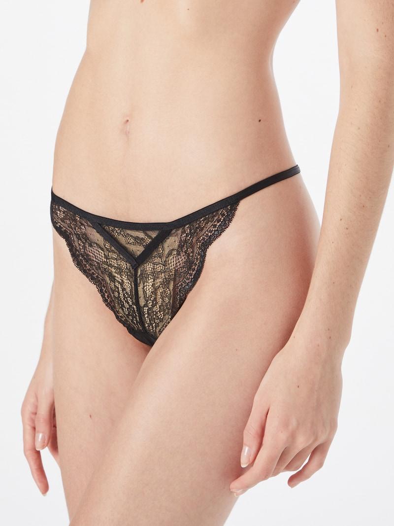 sinned x about you Tanga 'Isabelle' Hunkemöller en Negro Limitado a 3 días