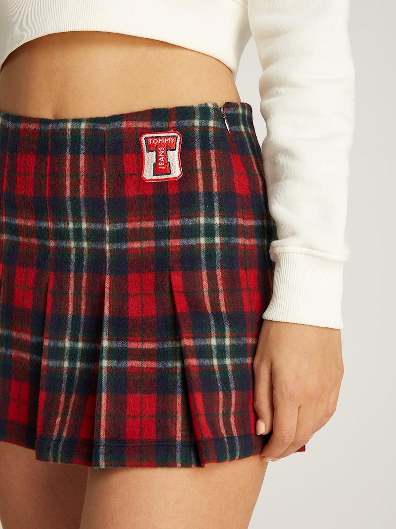 sinned x about you Falda Tommy Jeans en Rojo Burdeos Outlet online