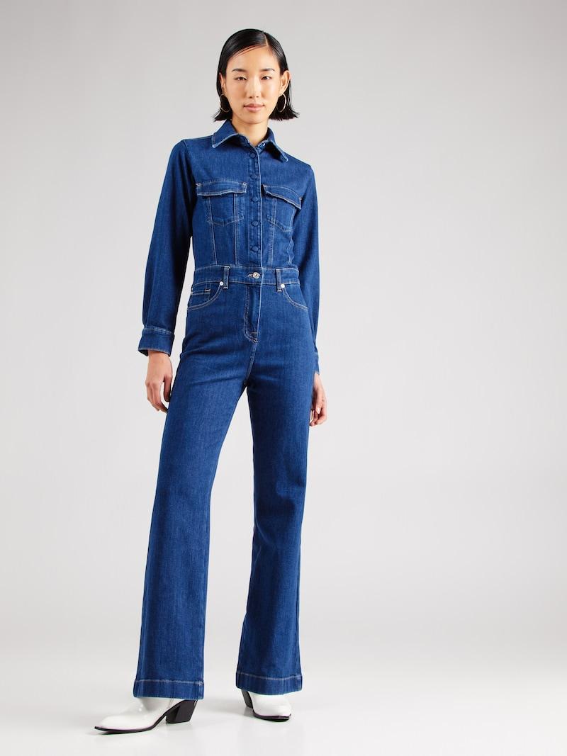 sinned x about you Jumpsuit 'LUXE' 7 for all mankind en Azul Rebajas baratas