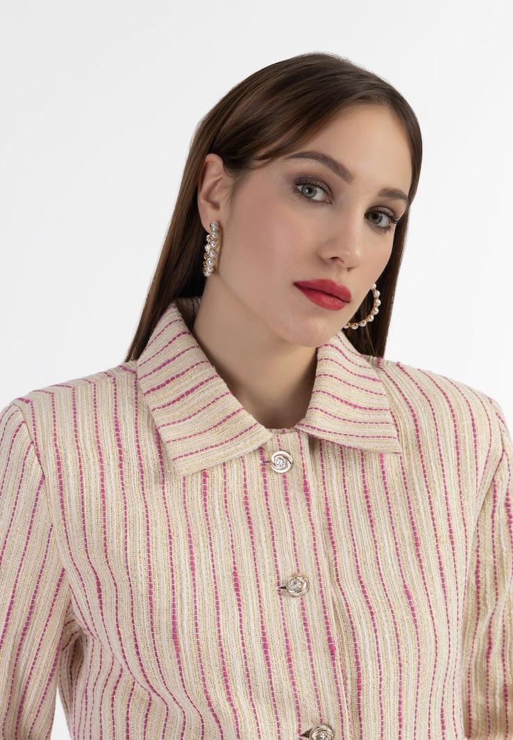 sinned x about you Blazer faina en Talco Rosa Oscuro Gran oferta