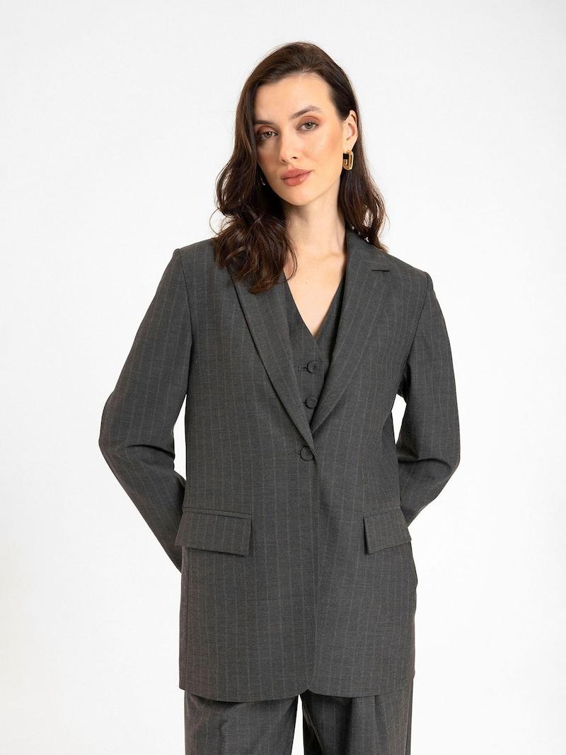 sinned x about you Blazer 'Adele' Antioch en Gris Gris Oscuro Tienda