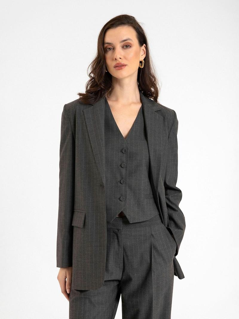 sinned x about you Blazer 'Adele' Antioch en Gris Gris Oscuro Tienda