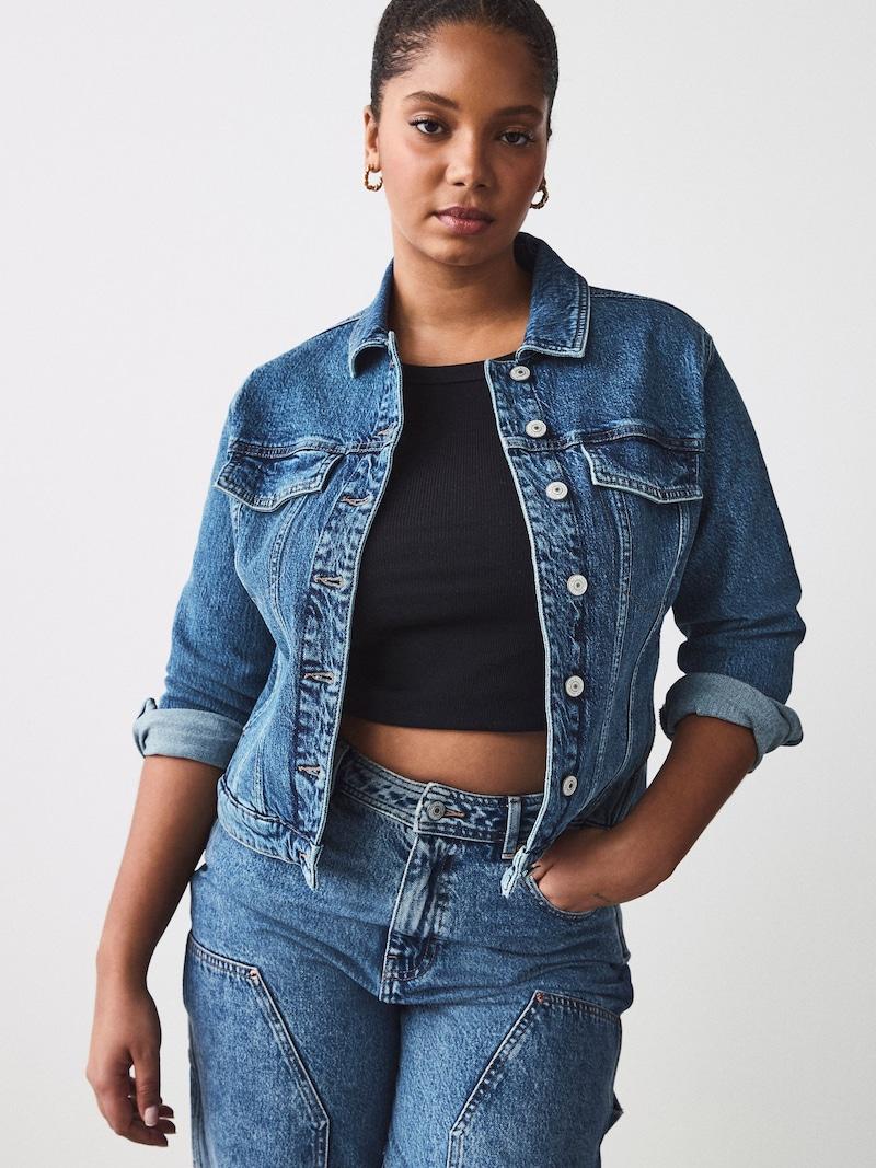sinned x about you Chaqueta de entretiempo Next en Azul Denim Promoción trimestral