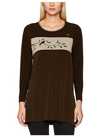 susana escribano Camiseta larga de mujer en color marron