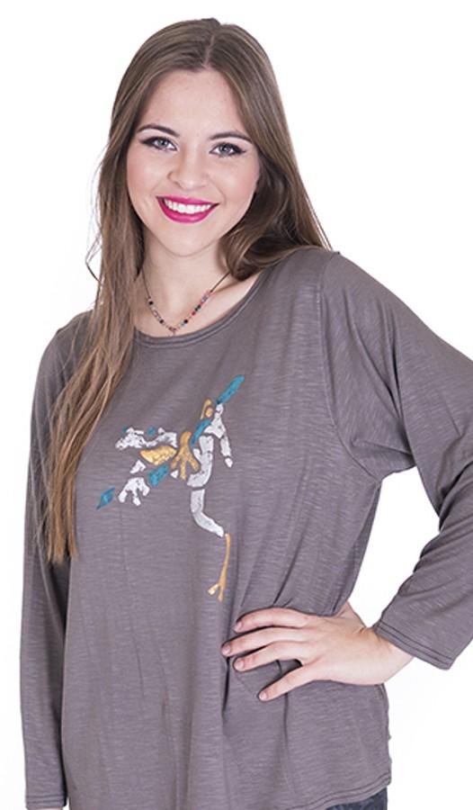 susana escribano Camisetas jerseys color gris mujer. Rana