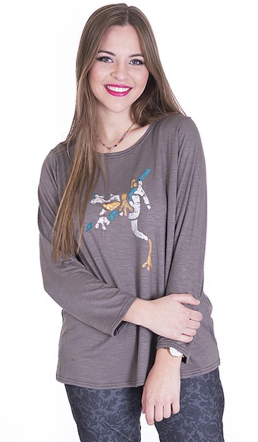 susana escribano Camisetas jerseys color gris mujer. Rana Precio de fábrica