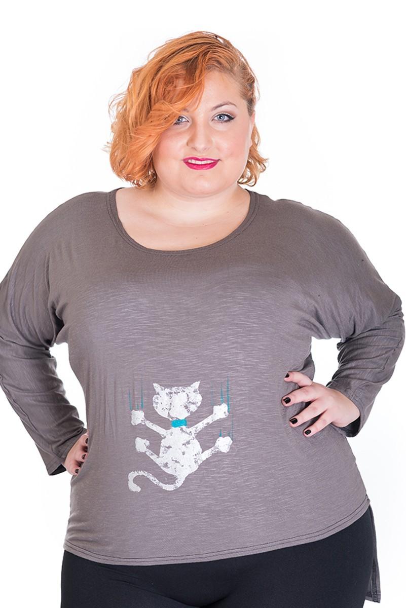 susana escribano Camisetas con gatos mujer chulas talla grande