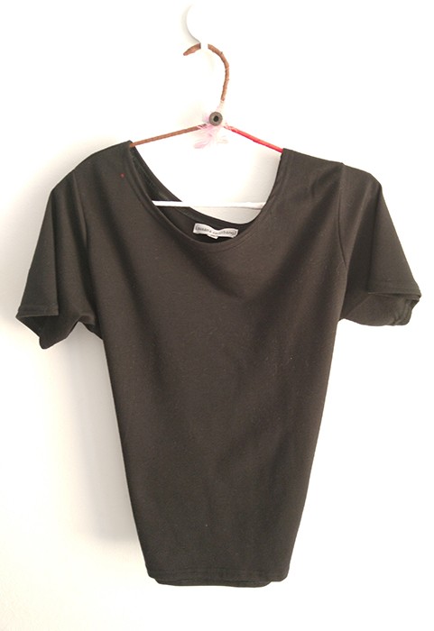 susana escribano Patron camiseta negra + tejido algodon