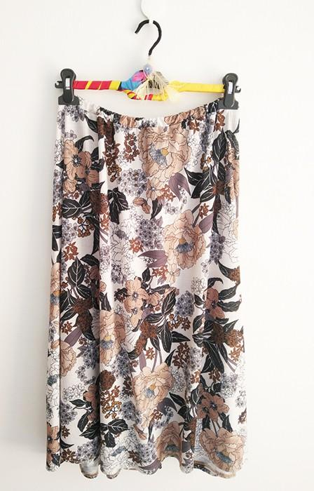 susana escribano Patron falda midi evase + tejido tonos tierra Mejor oferta