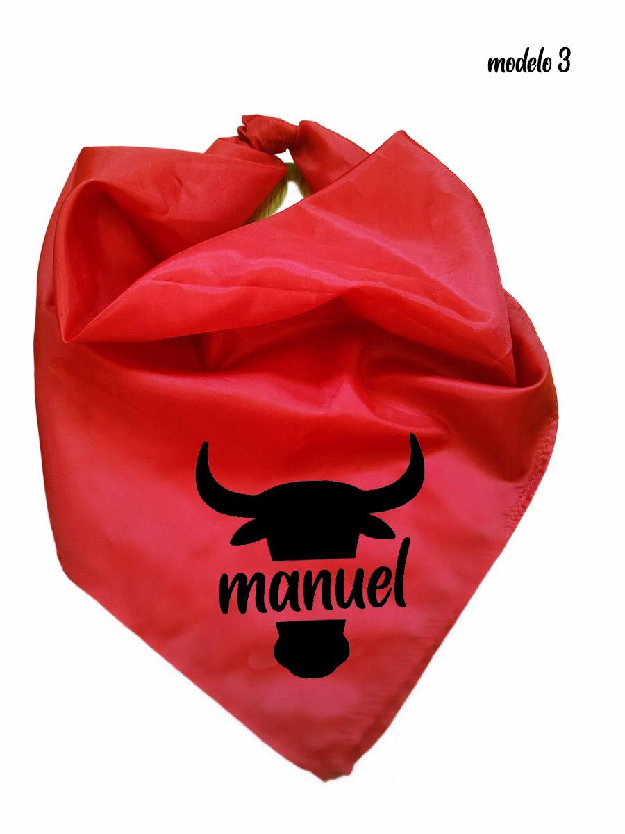 susana escribano Pañuelo rojo de fiesta Pañuelo fiestas patronales personalizado Solo hoy