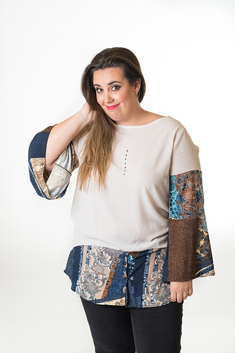 susana escribano Camisa sin cuello para mujer Ofertas
