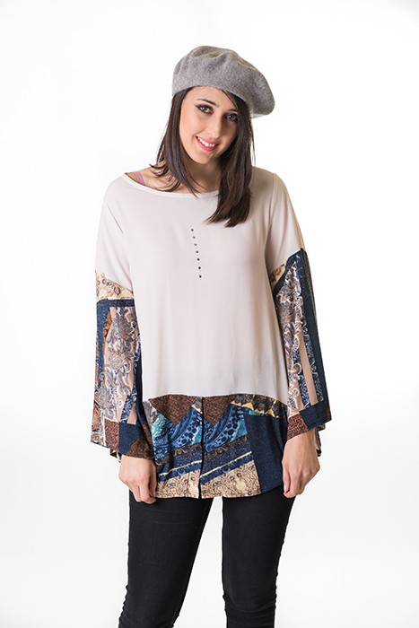 susana escribano Camisa sin cuello para mujer Ofertas