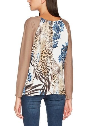 susana escribano Jersey de manga larga con prints tipo leopardo Rebajas de fábrica
