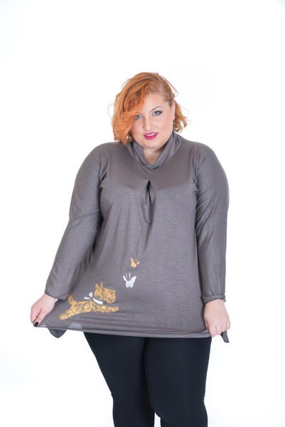 susana escribano Camiseta gris de manga larga Los más vendidos