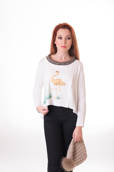susana escribano Blusa flamenco. De manga larga Ventas relámpago