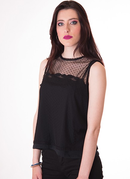 susana escribano Blusa plumeti en color negro Envío gratis