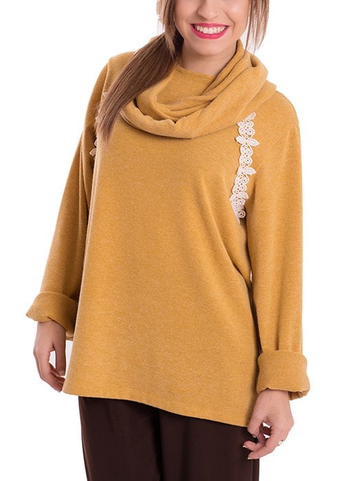 susana escribano Jersey de mujer invierno color amarillo mostaza Limitado a 3 días