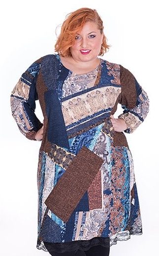 susana escribano Vestido de tonos marrones En oferta