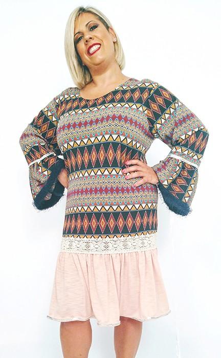 susana escribano Vestido ancho punto mujer Ofertas especiales