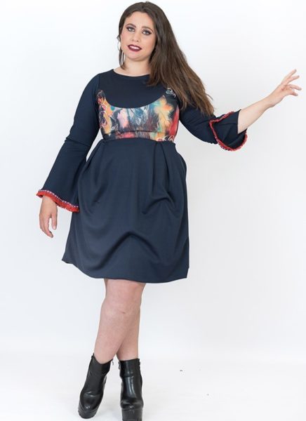 susana escribano Vestido globo con estampado Devoluciones gratuitas