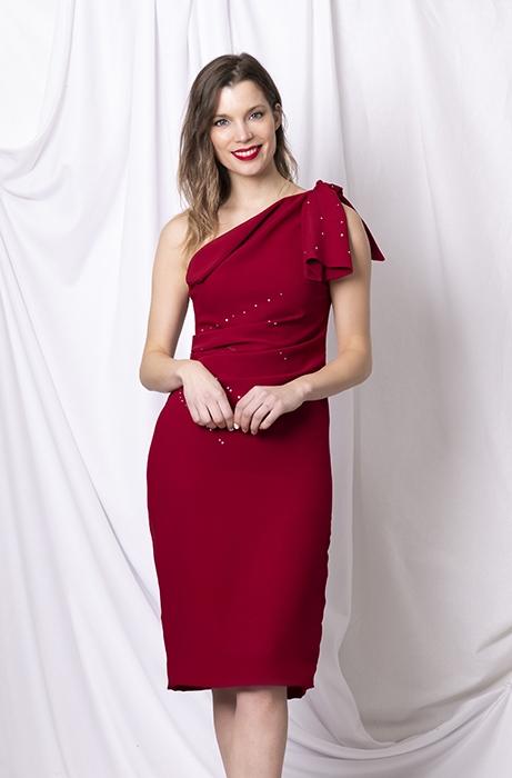 susana escribano Vestido corte asimetrico Rebajas