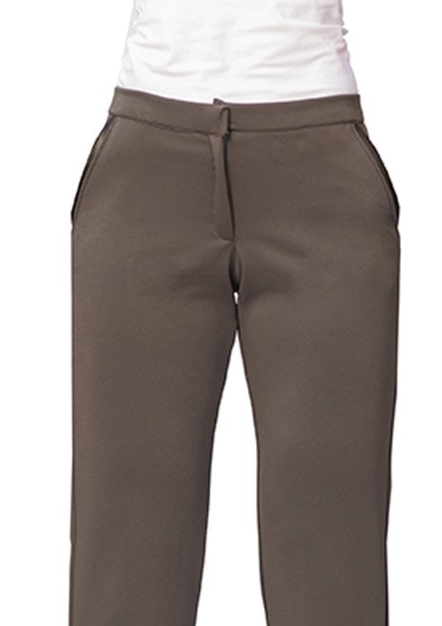 susana escribano Pantalon recto gris oscuro