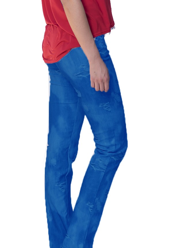 susana escribano Pantalon turquesa. Pantalones elasticos Solo hoy