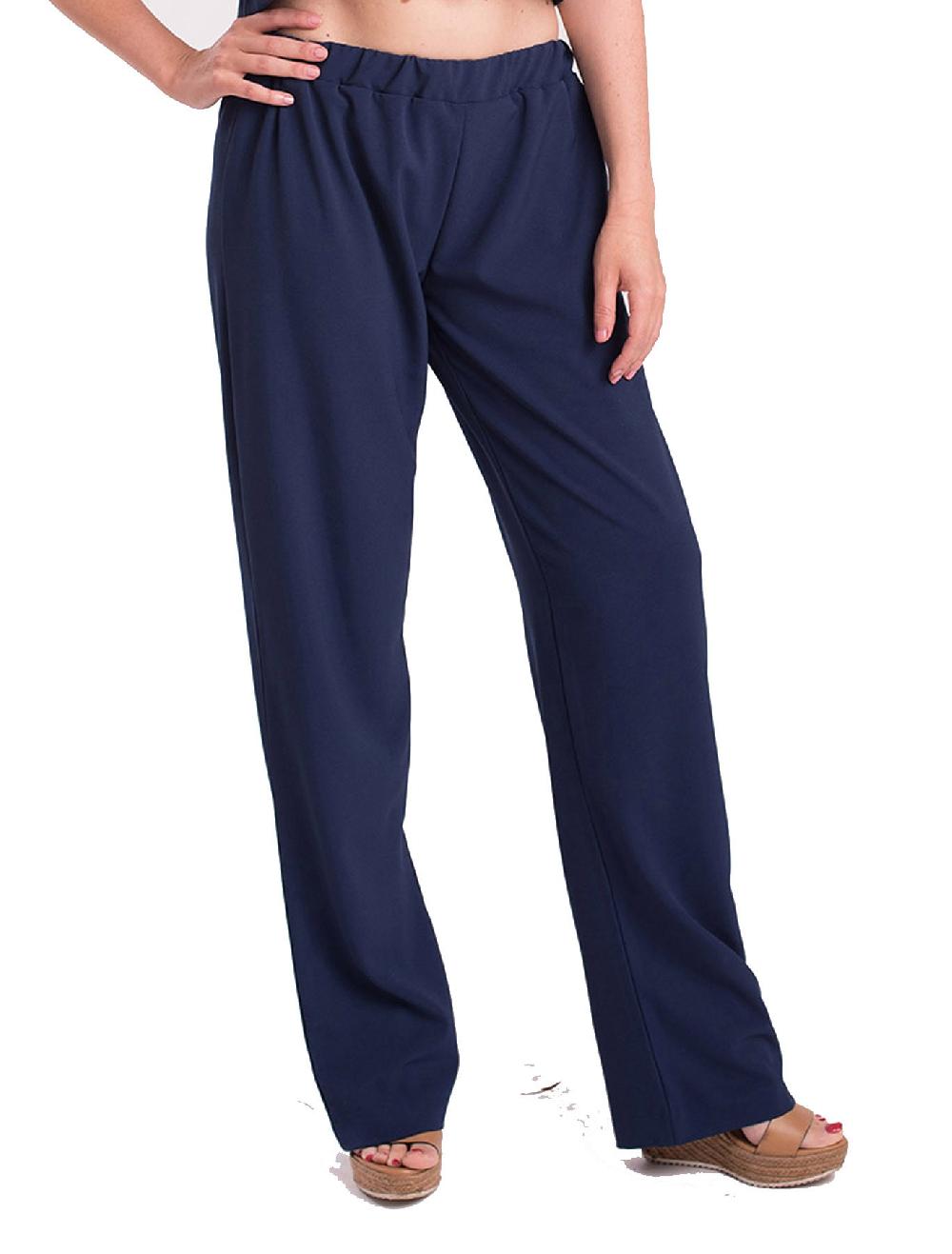 susana escribano Pantalon con goma en color navy Oferta especial de fábrica