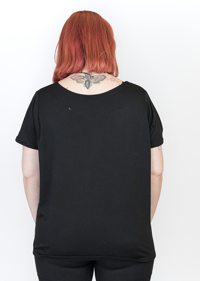 susana escribano Camiseta covid-19. Manga corta negra Gran oferta