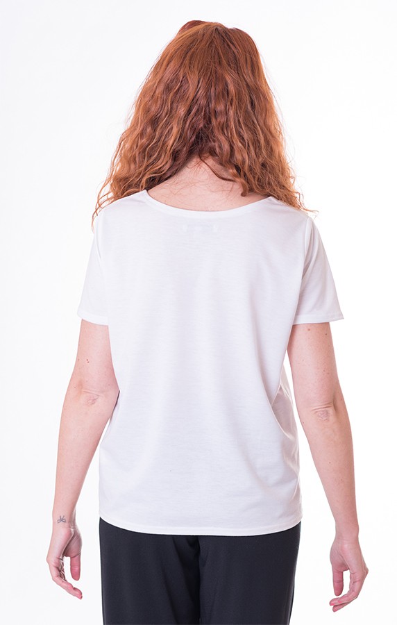 susana escribano Camiseta mujer blanca. Manga corta Rebajas top
