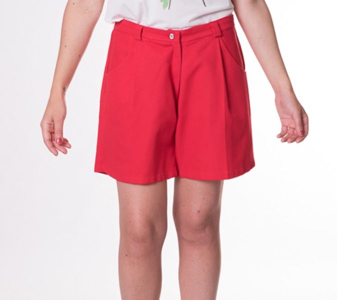 susana escribano La bermudas de mujer en color rojo