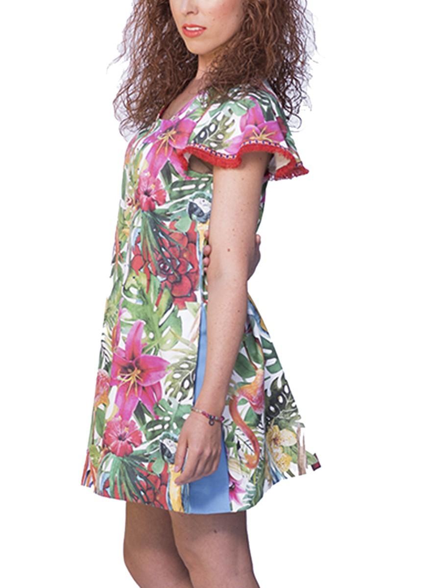 susana escribano Vestido de estampado floral Última moda