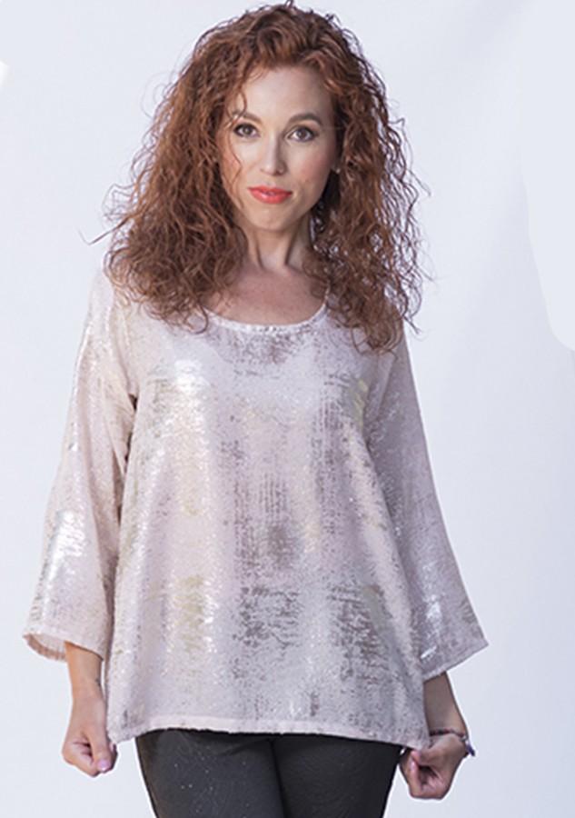 susana escribano Jersey Talla grande. Color dorado Venta caliente