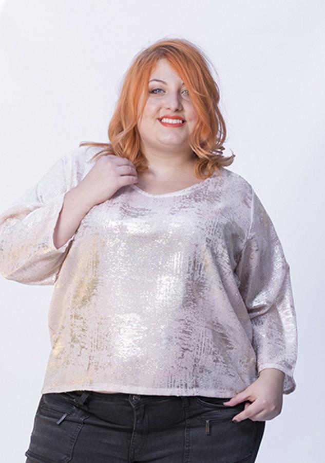 susana escribano Jersey Talla grande. Color dorado Venta caliente