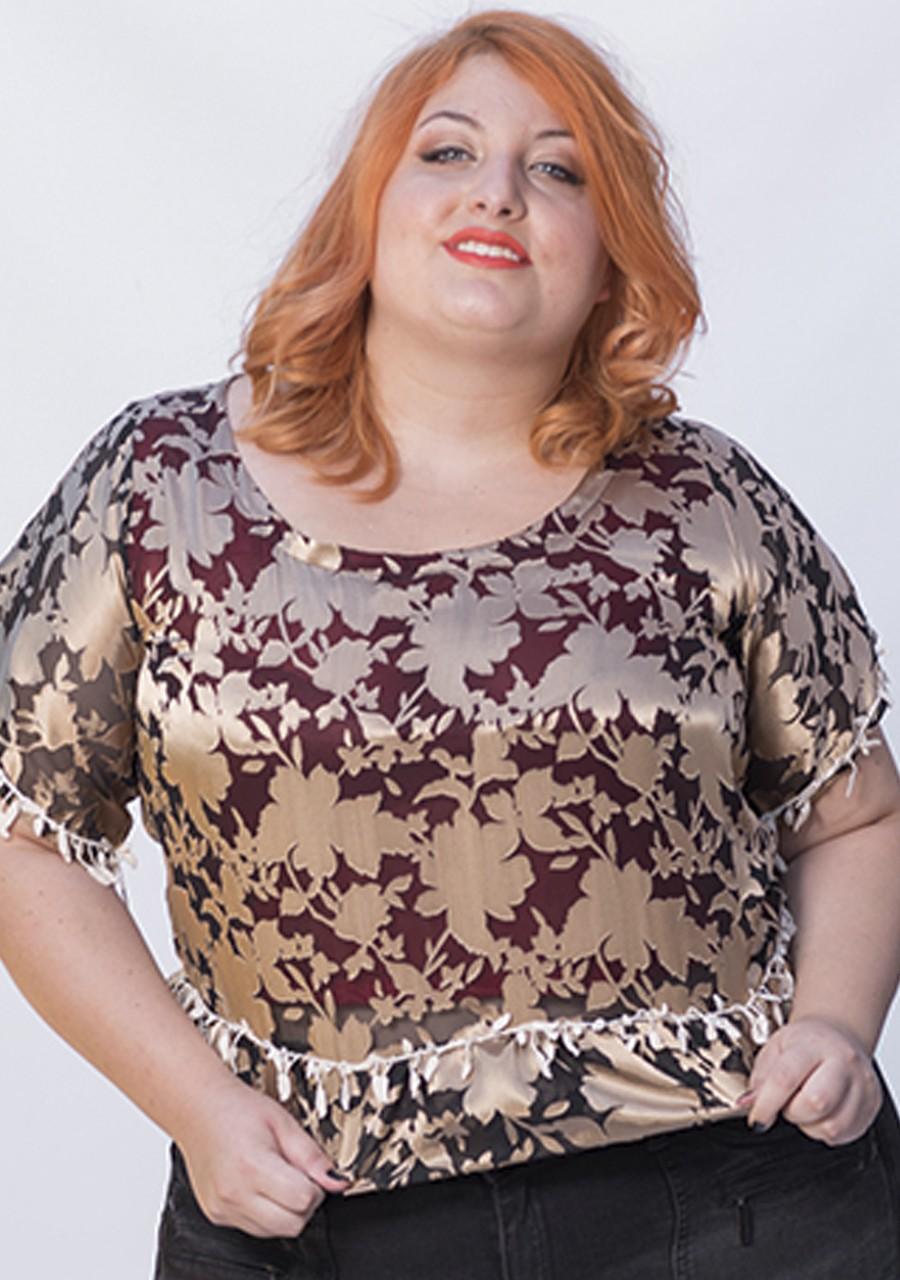 susana escribano Blusa de volante. Tonos dorados Los más vendidos