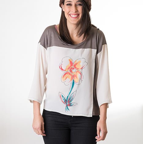susana escribano Camiseta corta y ancha. Dibujo exclusivo Precio de fábrica