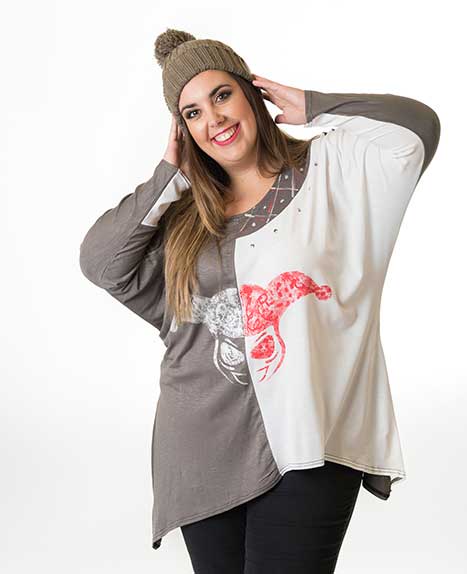 susana escribano Camiseta arlequin. Manga larga de mujer Promoción por tiempo limitado
