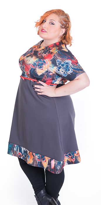 susana escribano Vestido con falda A. Con estampado Grandes descuentos