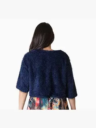 susana escribano Jersey azul. Manga francesa Libre de impuestos