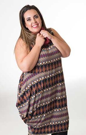 susana escribano Vestido chic. Estampado geometrico de rombos Grandes ahorros