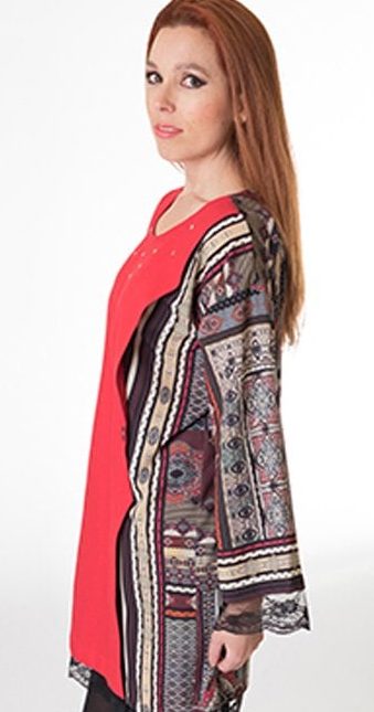 susana escribano Vestido de pique en color rojo Precio ultrabajo
